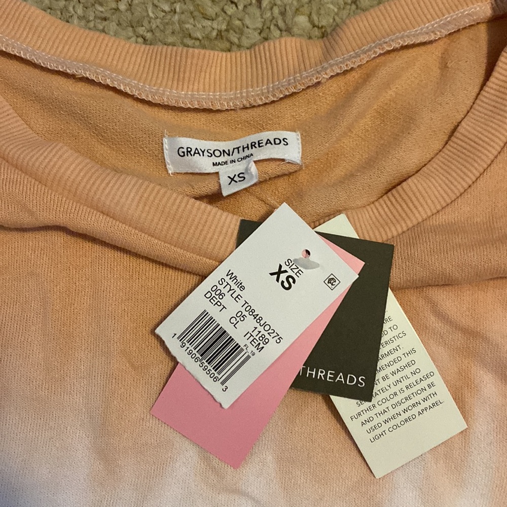 Orange & Purple Fading Long Sleeve Top - Picture 2 of 4